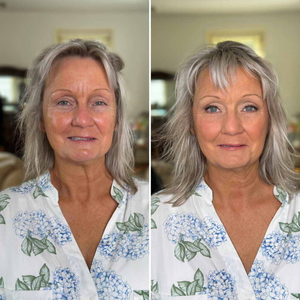 Bridal before and after by Glam with Sam & Co.